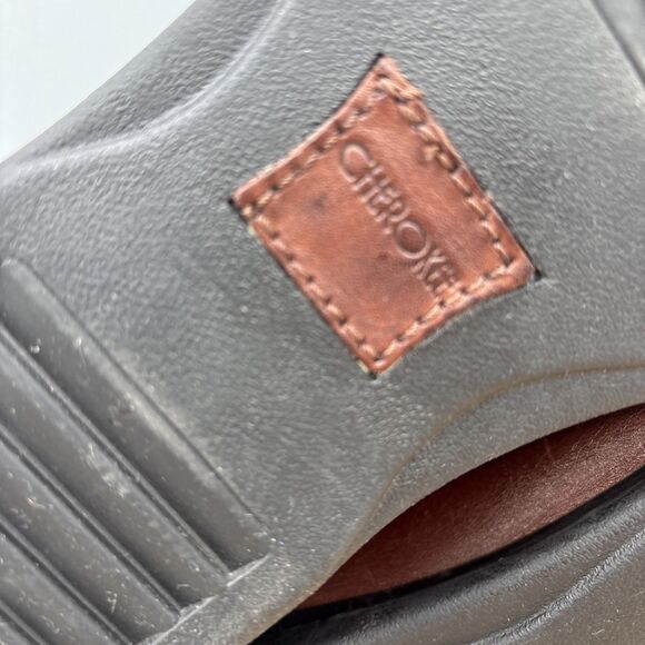 Cherokee Mens Size 11 Woven Leather Loafer Shoes Made in Brazil Vintage - Picture 8 of 10